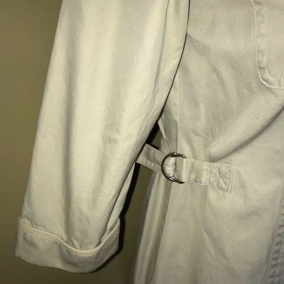 Talbots Tan Beige Button Front Side Buckle Dress - Picture 6 of 10